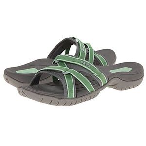 TEVA TIRRA GREEN SLIDE ADJUSTABLE STRAP SANDALS 8.5 (39.5) EXCELLENT